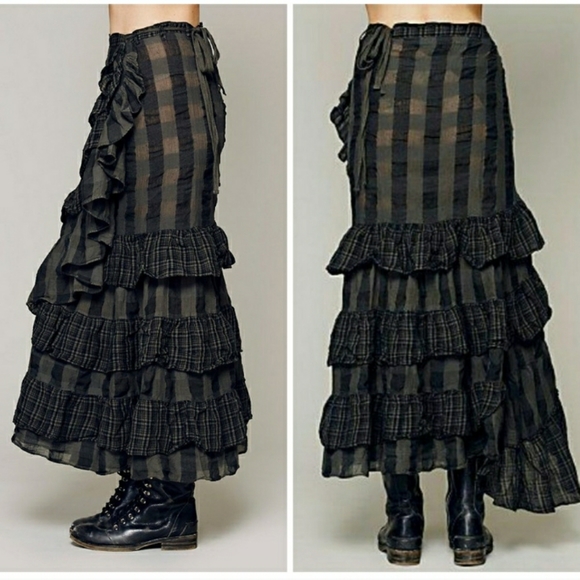 Free People Dresses & Skirts - ISO Free People Plaid Enya Maxi Skirt